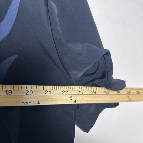 Dragonfly Men L Embroidered Y2K Western Tribal Pattern Blue Button Up Shirt Rock - Picture 7 of 12